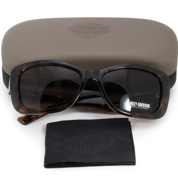 HARLEY-DAVIDSON HD 5032S 52E TORTOISE / GOLD DESIGNER SHINY ARMS HOT SUNGLASSES - Picture 3 of 10